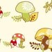NEW Heather DuPont, Better Gnomes and Gardens, Mushrooms Cream Cotton Fabric - By the Yard