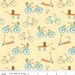 SALE Riley Blake Designs, Dress Up Days,  Bikes Yellow Fabric - Half Yard