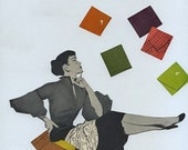 Dreaming in Color.  Limited edition print of an original collage by Vivienne Strauss.