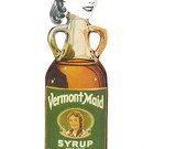 Vermont Maid.  Original collage by Vivienne Strauss.