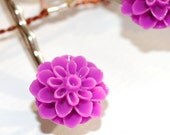 Sale, Purple Lavender Flower Bobby Hair Pins Hair Accessory
