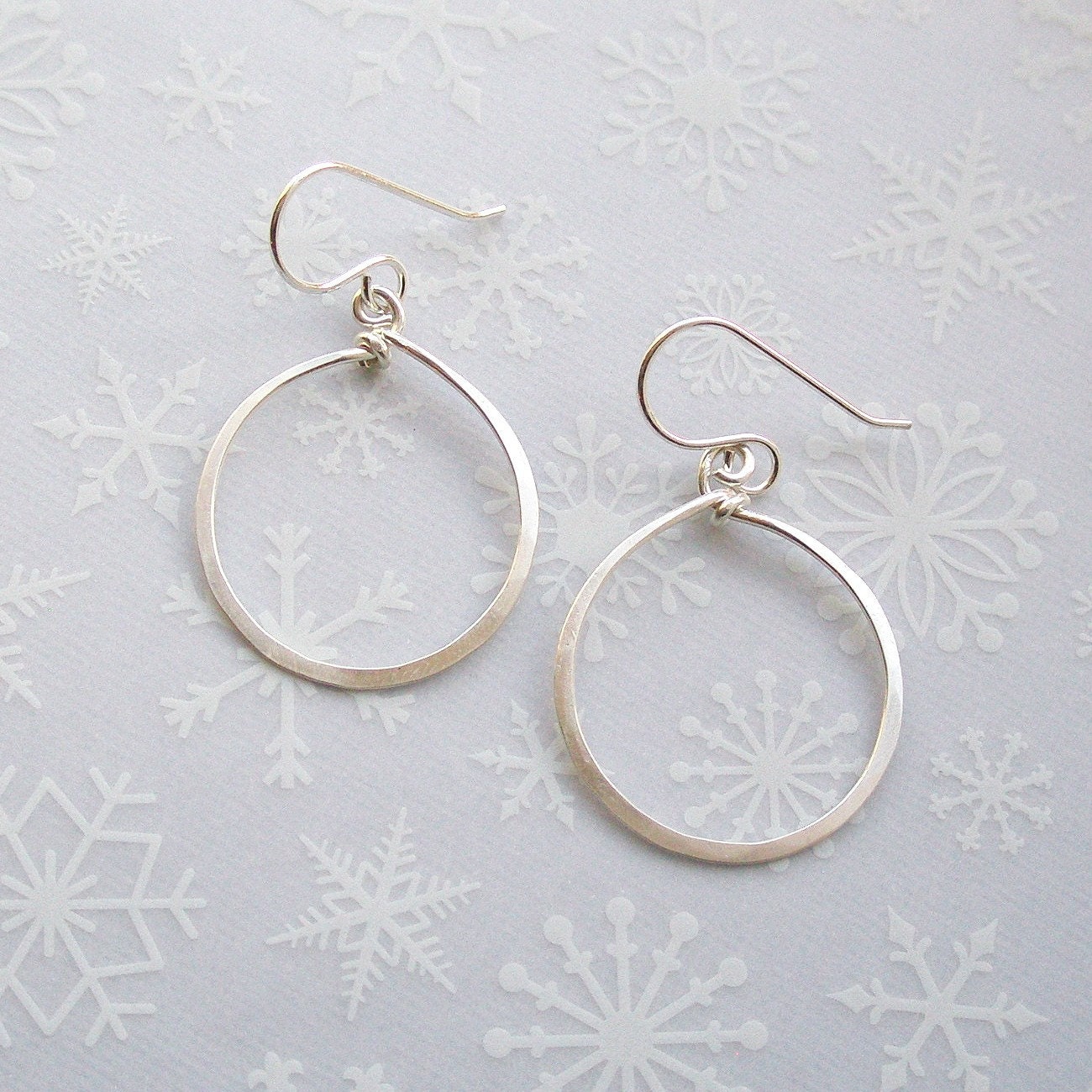 Simple Hoop Earrings - all sterling silver