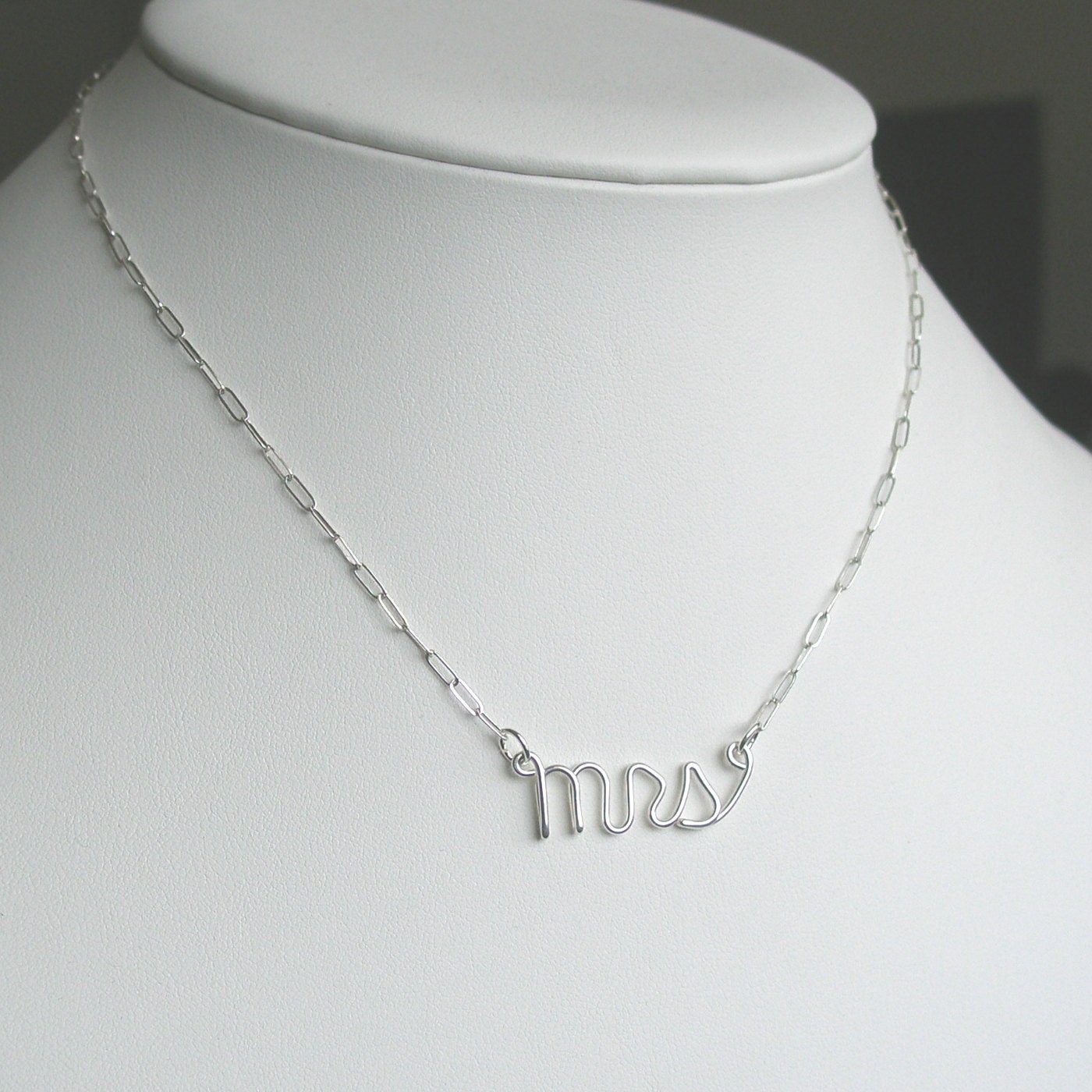 mrs necklace - sterling silver wire