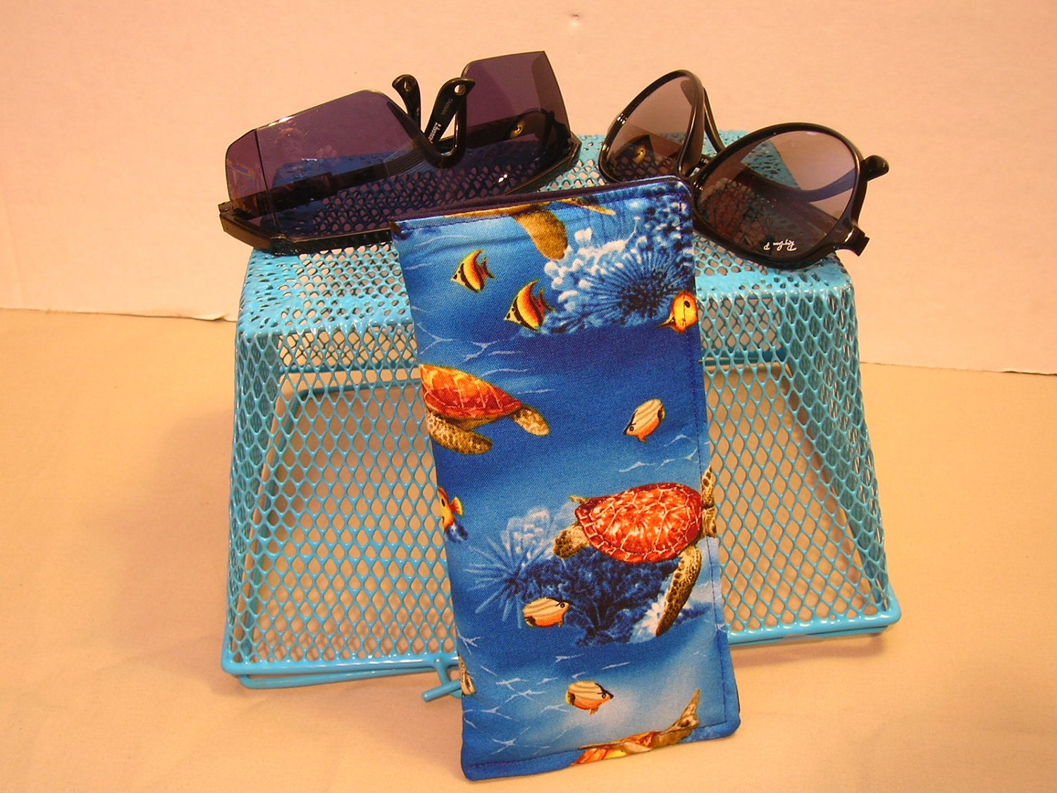 Eyeglass Case Soft Fabric Sea Turtles