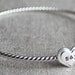 True Love Bangle Bracelet - sterling silver handstamped with loves initials