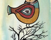 Lovely Sleeping Bird - Art Print