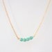 Icing - tiny turquoise beads delicate 14k gold filled chain necklace - simple everyday jewelry  gift for her