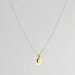 Square and dot - custom engraved initials personalized sterling silver necklace - delicate jewelry