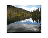 Reflection on Twin Lakes (Proverbs 27:19), Original Photography Print 8x10