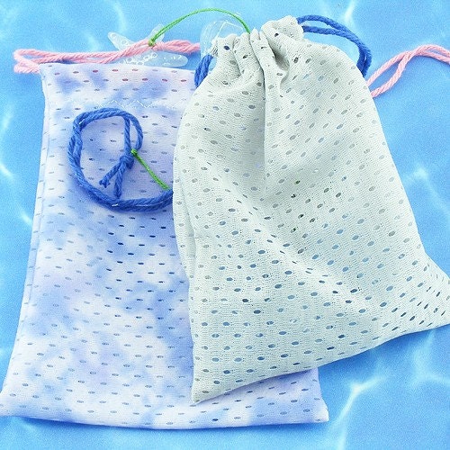 Soap Savers soft polymesh SOAP BAGS- set of TWO (2) eco green bags