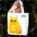 Large Yellow Owl Bamboo Tote