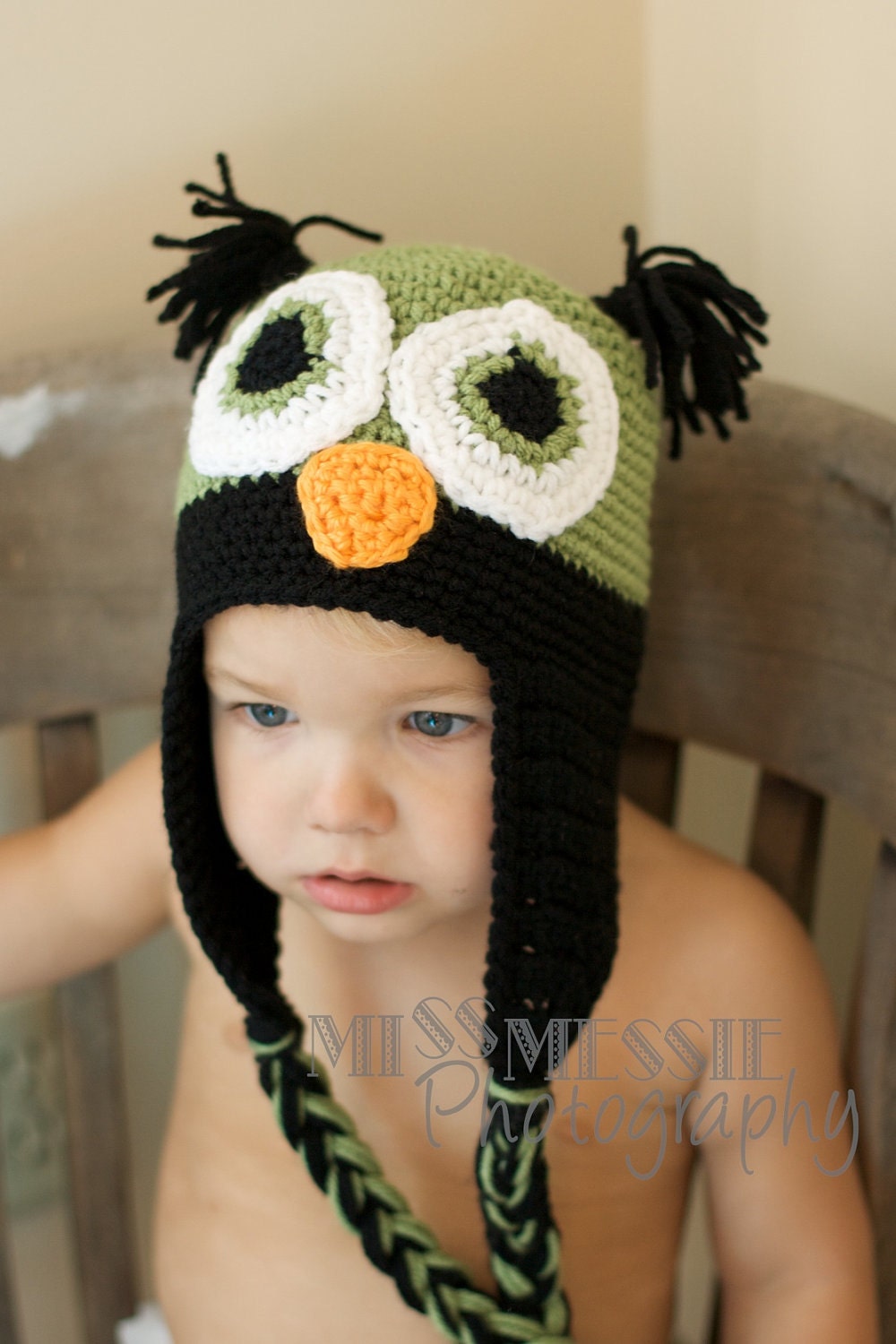Crochet Owl Earflap Hat for Babies, Infants and Toddlers Custom Order