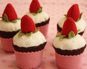 Strawberry Topped Cupcake