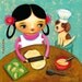 kitchen art PEROGIES chef puppy dog art painting PRINT from tascha