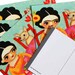 Frida Kahlo tan chihuahua tea time POSTCARD print of painting set of 5 by tascha