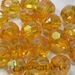 Acrylic Round Faceted Beads 16MM Transparent Gold AB Finish - Combined Shipping