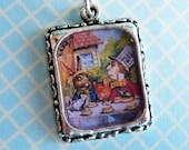 Alice in Wonderland Mad Hatter and Rabbit Necklace