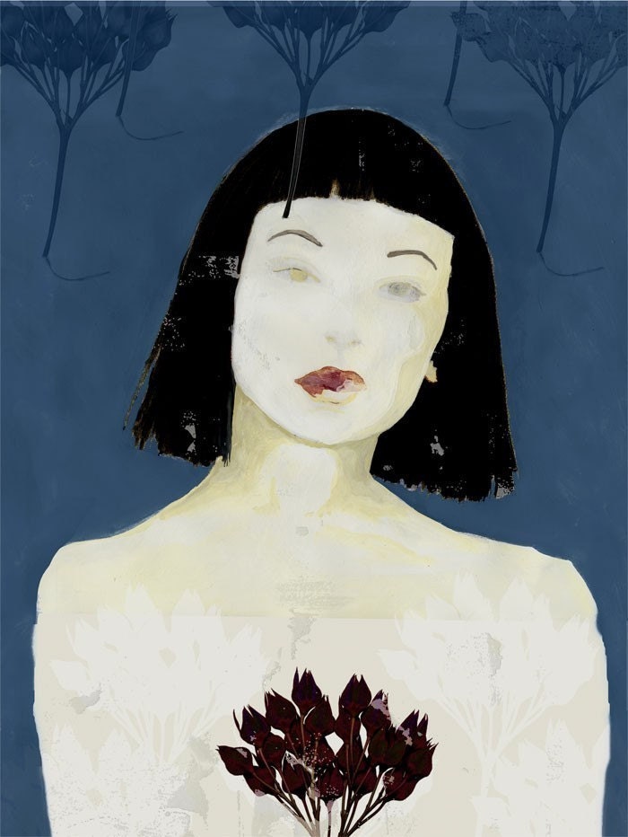 Modern Geisha Print -Painted Ladies Series - large print