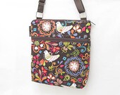 iPad Bag Kindle Bag iPad Shoulder Bag iPad Purse Cross Body Bag Nook bag ELECTRONIC POCKET - BORSETTA Handbag - Peace Love & Doves Fabric