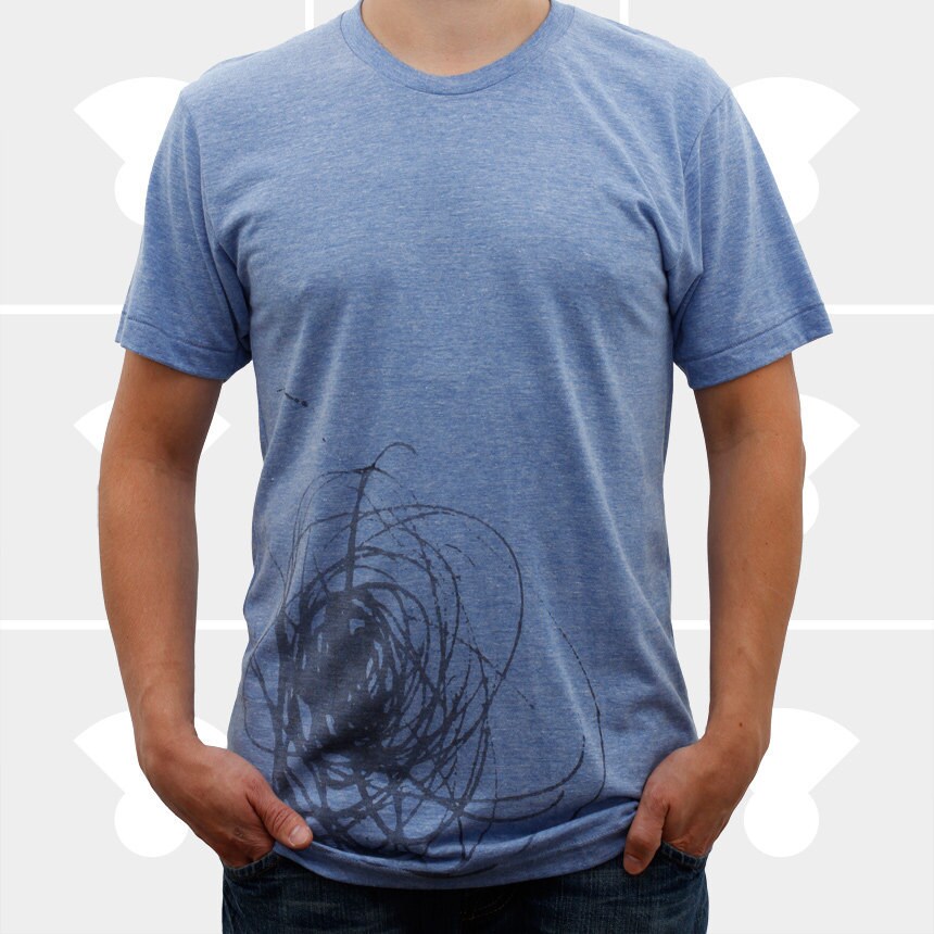 Mens T-Shirt - Blue Universe - Athletic Blue - Available Sizes: Small, Medium, Large, or X-Large