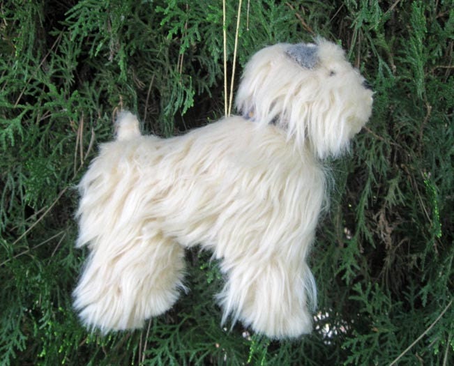Wheaten Terrier Dog Friend Ornament - Harry - Handsewn