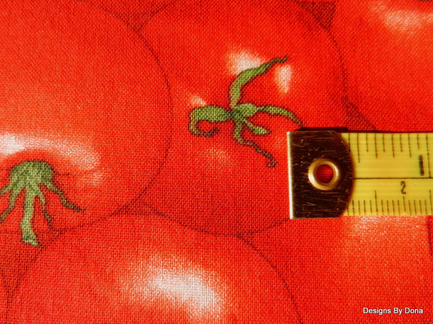 Basket Liner, Big Red Ripe Juicy Tomatoes In An All Over Pattern