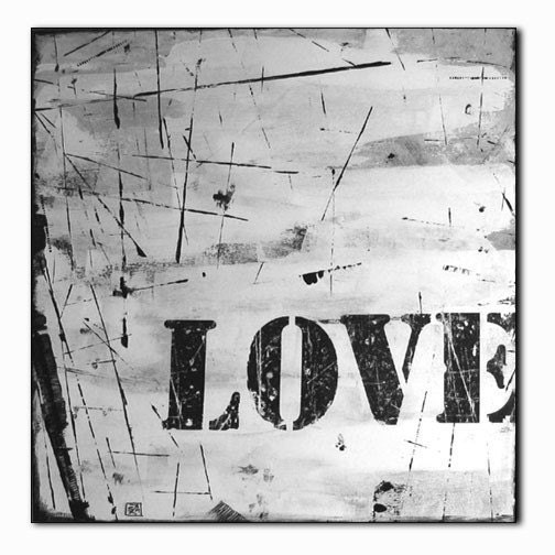 Original Canvas Painting Black and White BIG LOVE Original Canvas Painting Black and White BIG LOVE