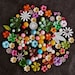 MISTO... mixed vintage colored flowers and Lucite beads(120 pcs.) 4