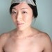 Vintage inspired bridal mini hat, veil, cap, beaded - Candlelight - Made to Order