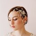 Bridal rhinestone headpiece, hair comb - Dazzling twisted rhinestone and pearl headpiece - Style 245 - Made to Order
