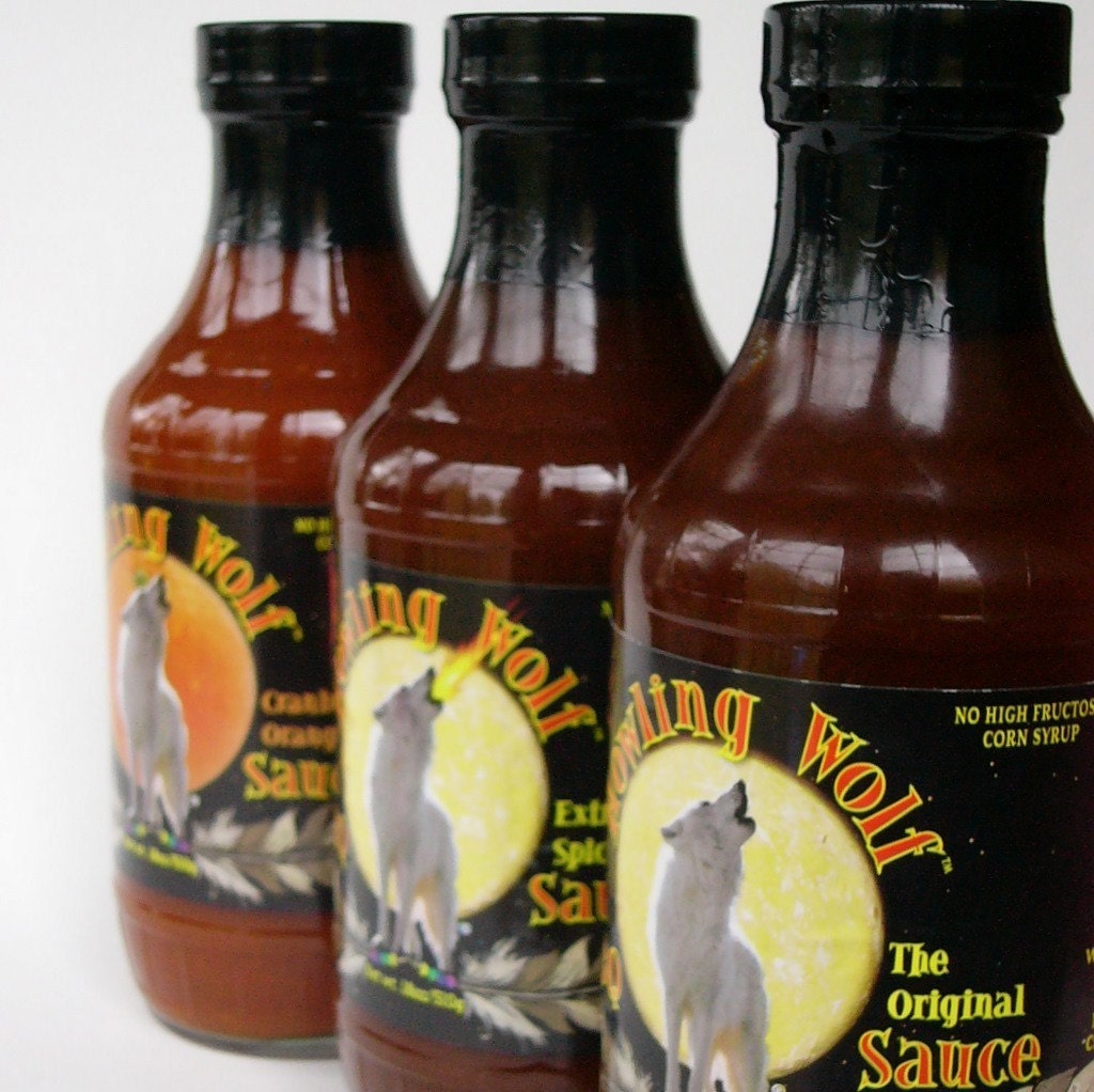 Howling Wolf BBQ Sauce- 3 Pack - Great Hostess Gift Idea