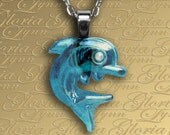 Blue Dolphin Glass Pendant - X12