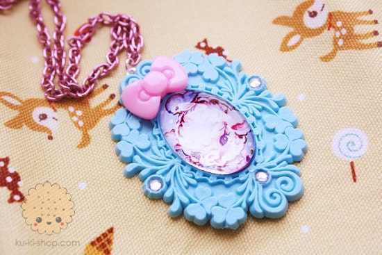 Cute Lamb Cameo Necklace - kawaii jewelry
