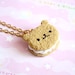 Bear Cookie Necklace Polymer Clay Miniature Jewelry