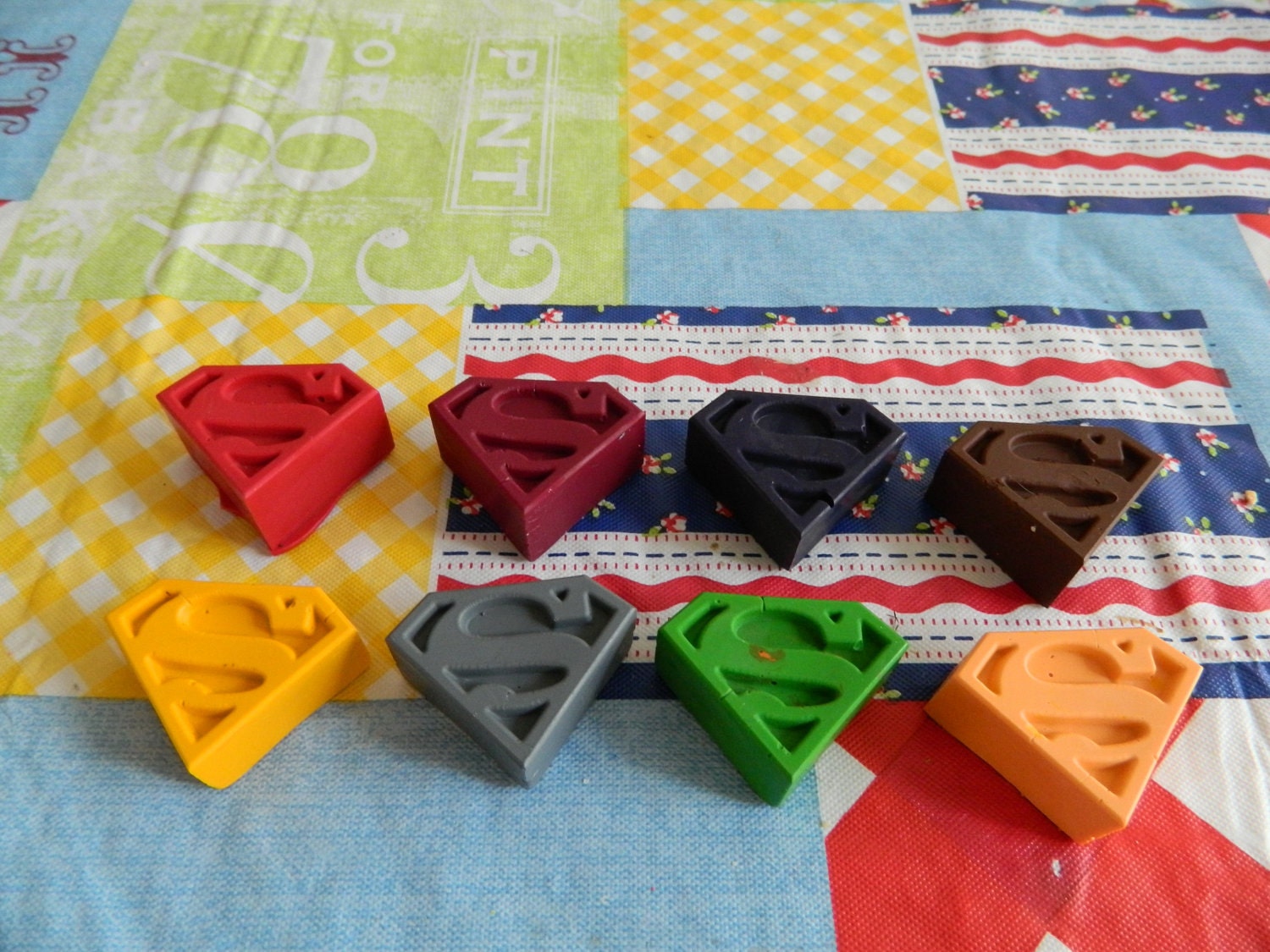 Superman Crayons Recycled/Upcycled