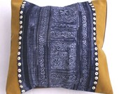 Indigo Tribal Pillow: 16'',  Item 4
