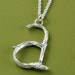 Twig Initial Pendant - Silver Letter Necklace - Personalized Pendant - Name Letter Pendant - Made to Order with the Letter of Your Choice