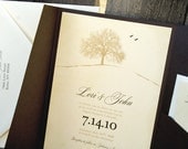 Under The Big Tree - Nature Loving Wedding Invitation on Recycled or Cotton Card Stock - Design Fee