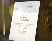 Passport Wedding Invitation on Recycled or Cotton Card Stock - Design Fee