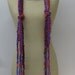 Purple Festival braids Gypsy Fringe Scarf skinny lariat Hippie neck wear