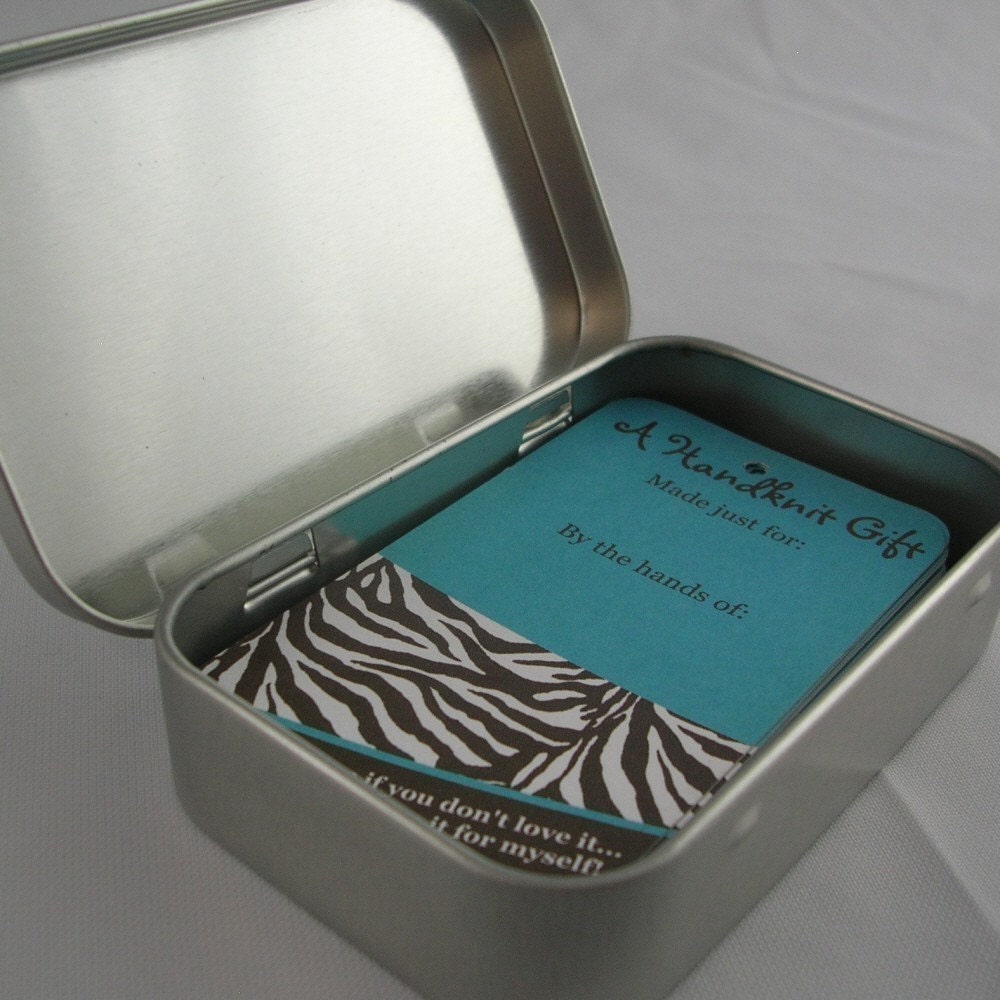 25 Knitting Gift Tags - Zebra
