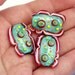 Frilly - Handmade Lampwork Glass Bead Set in Bright Colors (3) OOAK