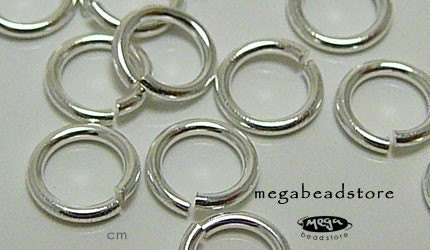 6mm Sterling Silver Jump Rings Open 21 gauge F29 - 100 pcs