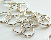 6mm Sterling Silver Jump Rings Open 22 gauge F29 - 50 pcs