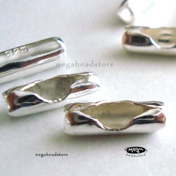 Items similar to 2mm Bead Chain Connectors 925 Sterling Silver Bead