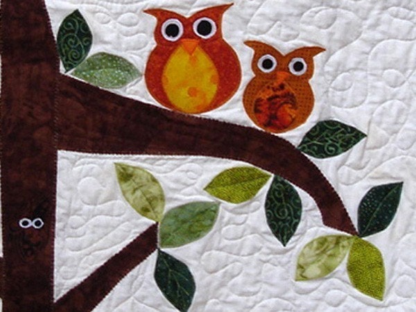 Owl Baby Quilt - Owl Watch Over You - Baby/Child Quilt/Wall Hanging - Made to Order
