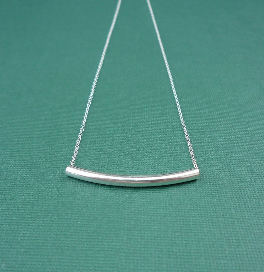 sterling silver bar necklace