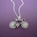 sterling bike necklace
