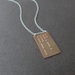 personalized etched copper morse code necklace sterling silver chain initials monogram custom pendant jewelry gift for her