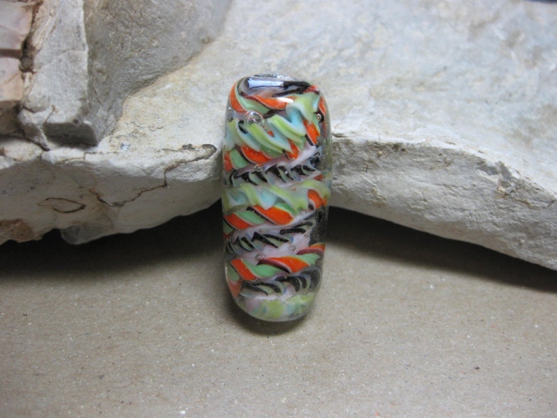 Twisted Focal Lampwork Bead